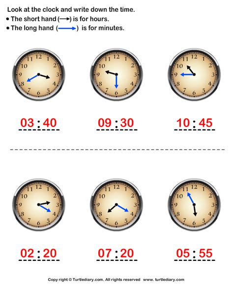 How to write the time .